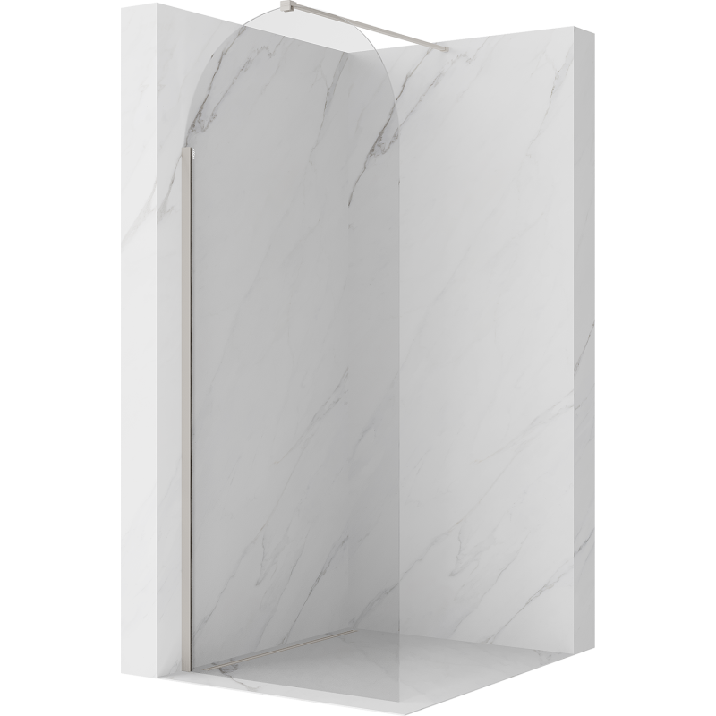Mexen Kioto-Q paroi de douche walk-in 90 x 200 cm, transparent 8 mm, nickel brossé - 800-090-101-97-00-Q