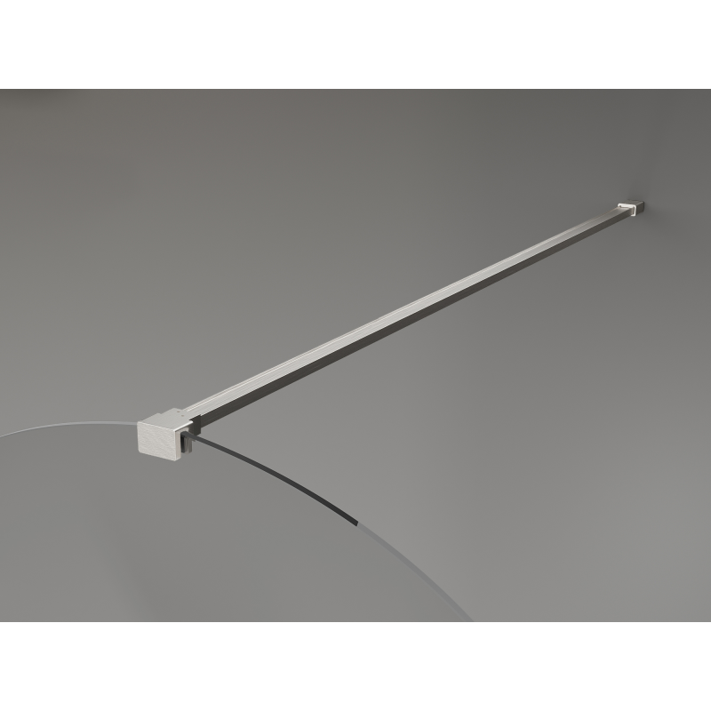 Mexen Kioto-Q paroi de douche Walk-in 100 x 200 cm, transparent 8 mm, nickel brossé - 800-100-101-97-00-Q