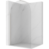 Mexen Kioto-Q paroi de douche Walk-in 100 x 200 cm, transparent 8 mm, nickel brossé - 800-100-101-97-00-Q