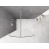 Mexen Kioto-Q paroi de douche Walk-in 100 x 200 cm, transparent 8 mm, nickel brossé - 800-100-101-97-00-Q