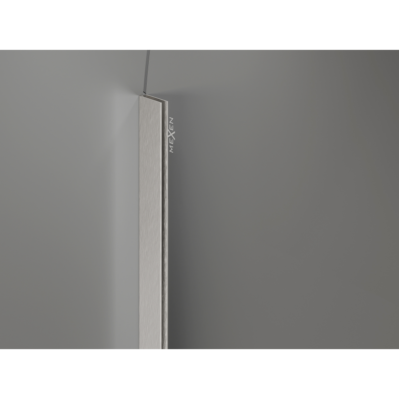 Mexen Kioto-Q Paroi de douche Walk-in 110 x 200 cm, transparent 8 mm, nickel brossé - 800-110-101-97-00-Q