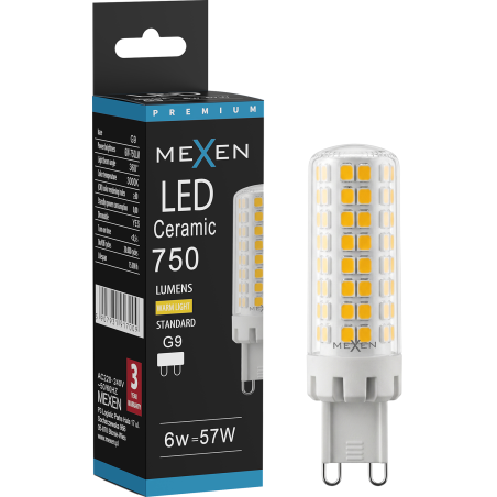 Mexen Aura Ampoule LED dimmable G9, 6W, Chaude - 3000K, 750 lm - L122-G9-0630-01