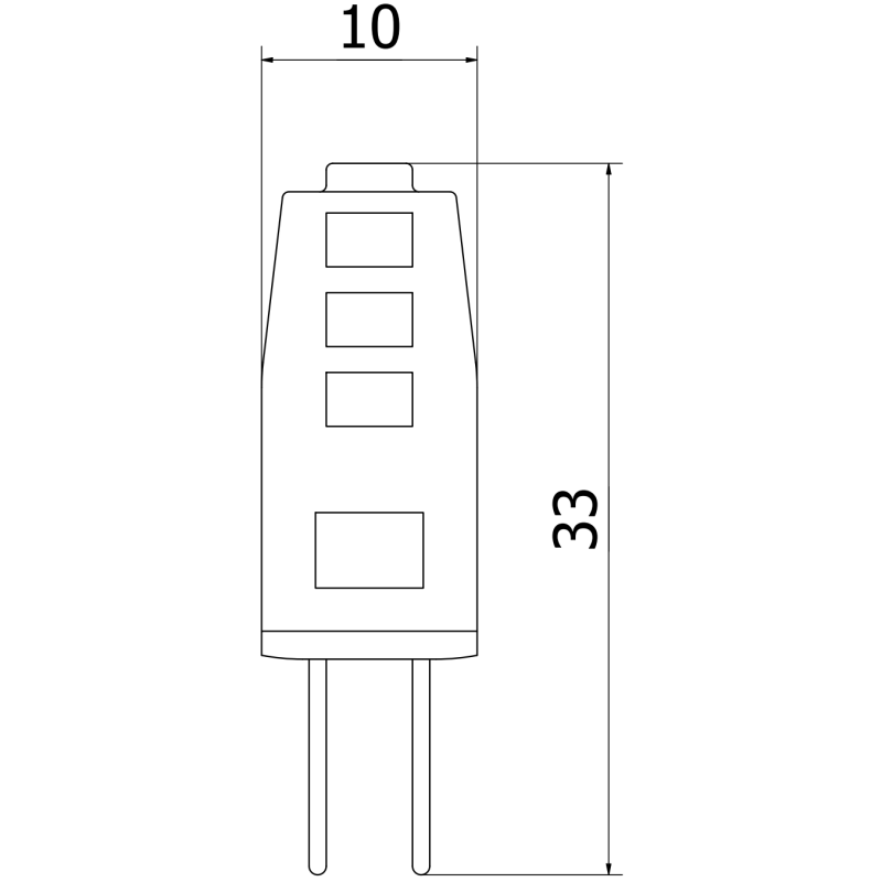 Mexen Oris Ampoule LED G4, 1,5W, Chaude - 3000K, 185 lm - L115-G4-0130-01