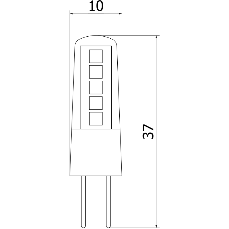 Mexen Oris Ampoule LED G4, 1,7W, Froid - 6500K, 210 lm - L115-G4-0165-02