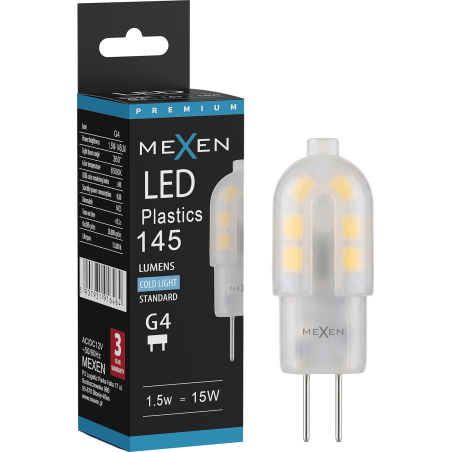 Mexen Oris Ampoule LED G4, 1,5W, Froid - 6500K, 145 lm - L115-G4-0165-03