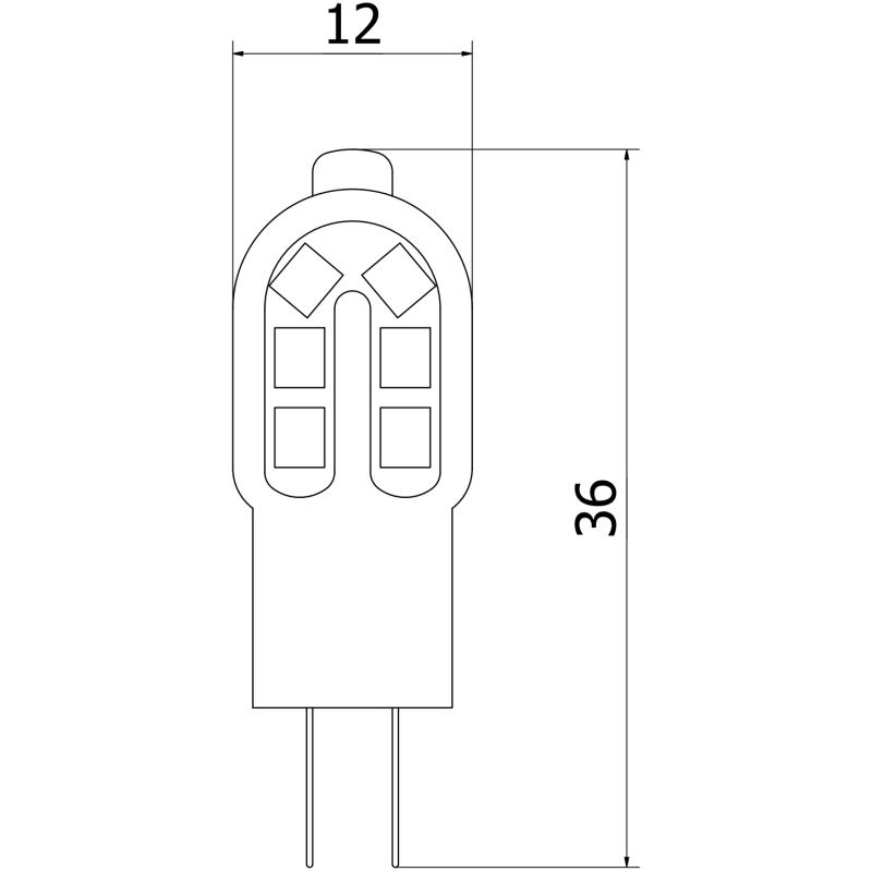 Mexen Oris Ampoule LED G4, 1,5W, Neutre - 4000K, 145 lm - L115-G4-0140-03