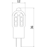 Mexen Oris Ampoule LED G4, 1,5W, Neutre - 4000K, 145 lm - L115-G4-0140-03