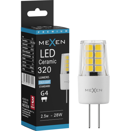 Mexen Oris Ampoule LED G4, 2,5W, Froide - 6500K, 320 lm - L115-G4-0265-01