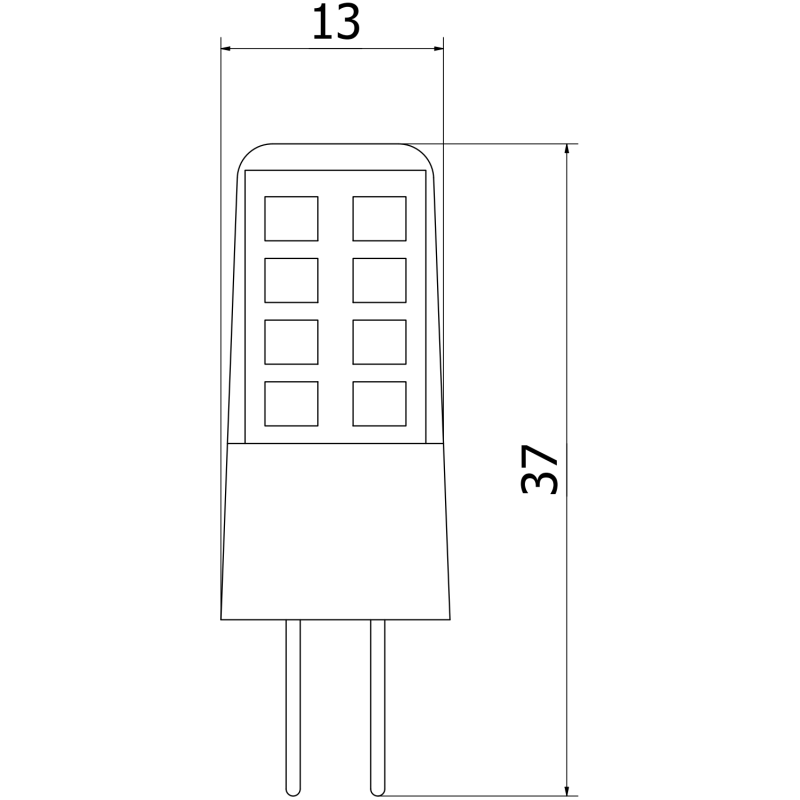 Mexen Oris Ampoule LED G4, 2,5W, Neutre - 4000K, 320 lm - L115-G4-0240-01