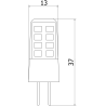 Mexen Oris Ampoule LED G4, 2,5W, Froide - 6500K, 320 lm - L115-G4-0265-01