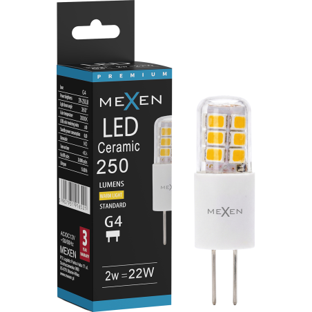Mexen Oris Ampoule LED G4, 2W, Chaude - 3000K, 250 lm - L115-G4-0230-02