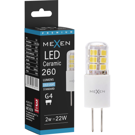 Mexen Oris Ampoule LED G4, 2W, Froid - 6500K, 260 lm - L115-G4-0265-02
