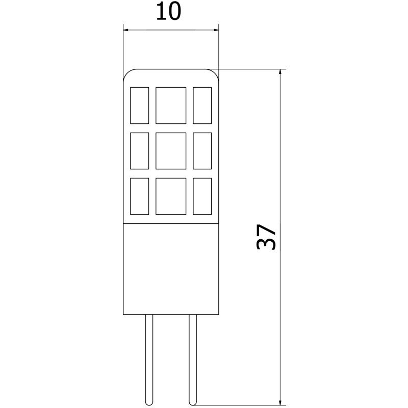 Mexen Oris Ampoule LED G4, 2W, Froid - 6500K, 260 lm - L115-G4-0265-02