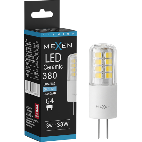Mexen Oris Ampoule LED G4, 3W, Froide - 6500K, 380 lm - L115-G4-0365-01