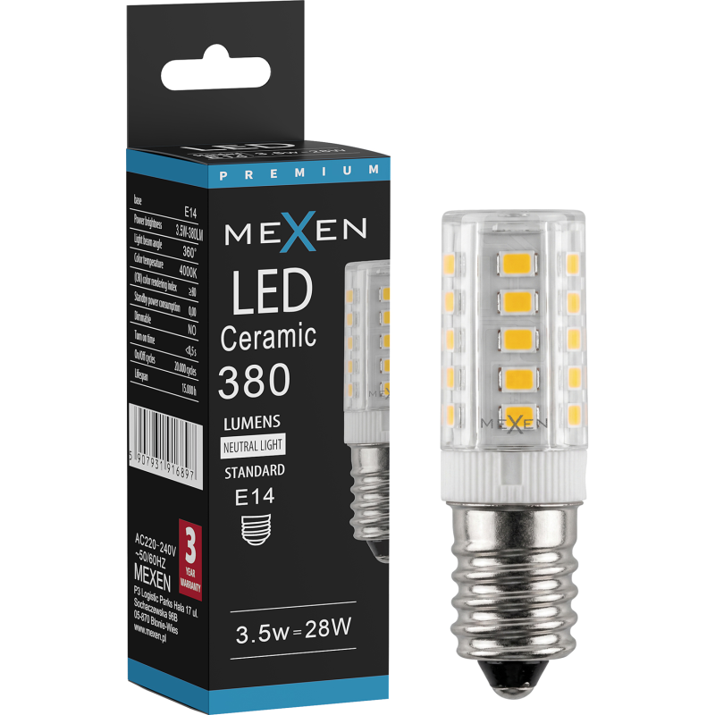 Mexen Aura Ampoule LED E14, 3,5W, Neutre - 4000K, 380 lm - L121-E14-0340-01