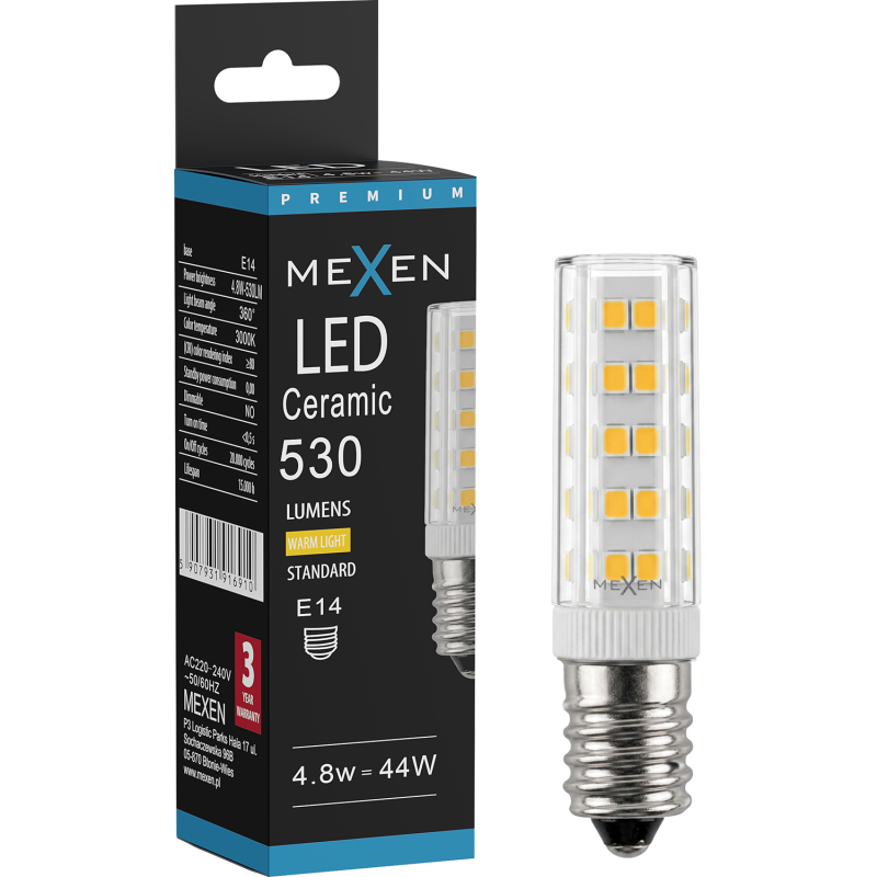 Mexen Aura Ampoule LED E14, 4,8W, Chaude - 3000K, 530 lm - L121-E14-0530-01