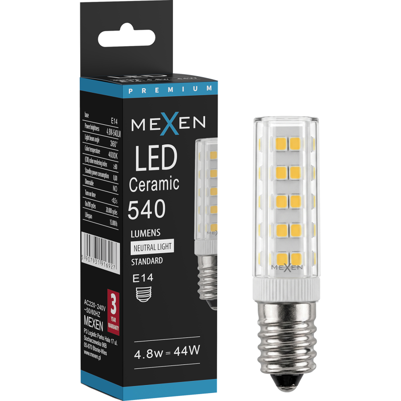 Mexen Aura Ampoule LED E14, 4,8W, Neutre - 4000K, 540 lm - L121-E14-0540-01