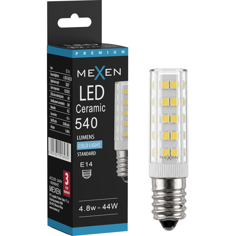Mexen Aura Ampoule LED E14, 4,8W, Froid - 6500K, 540 lm - L121-E14-0565-01