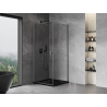 Mexen Mist-B cabine de douche pivotante 75 x 75 cm, transparent, métal gun - 8A2T-075-075-95-00