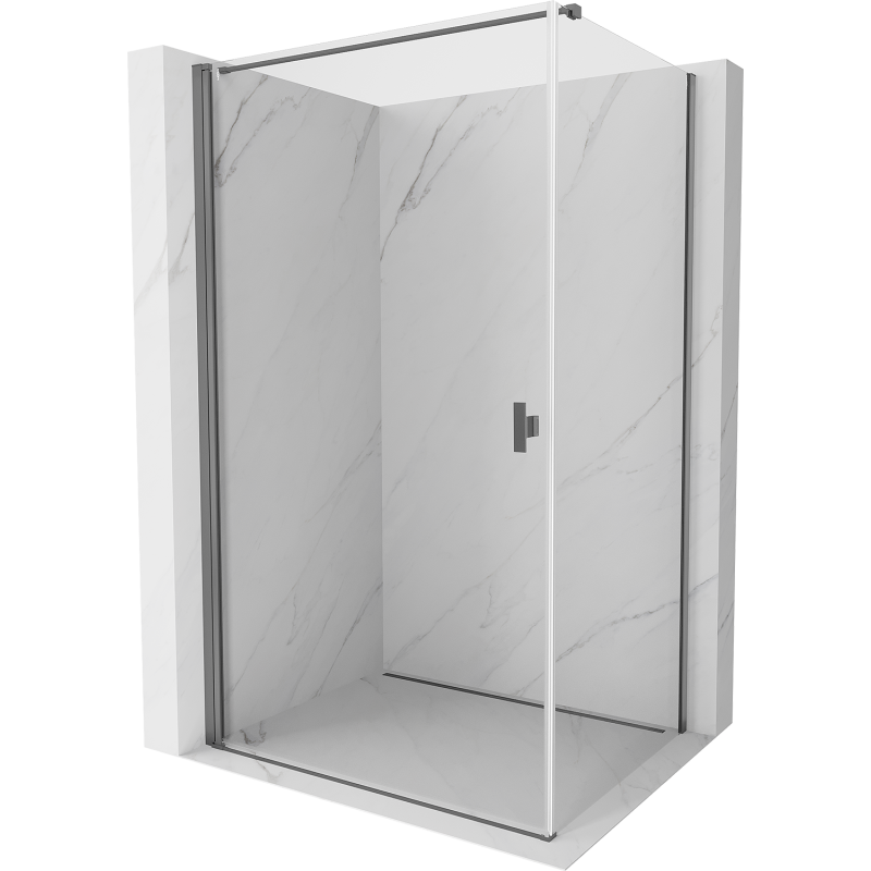 Mexen Mist-B cabine de douche pivotante 90 x 75 cm, transparent, métal canon - 8A2T-090-075-95-00