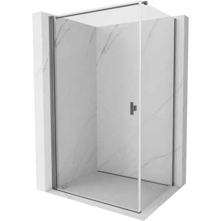 Mexen Mist-B cabine de douche pivotante 90 x 75 cm, transparent, métal canon - 8A2T-090-075-95-00