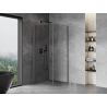 Mexen Mist-B cabine de douche pivotante 80 x 80 cm, transparent, gun metal - 8A2T-080-080-95-00