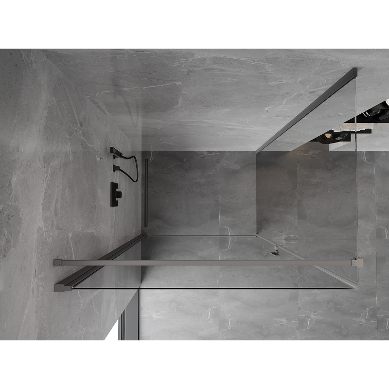 Mexen Mist-B cabine de douche à battant 95 x 80 cm, transparent, métal canon - 8A2T-095-080-95-00