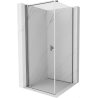 Mexen Mist-B cabine de douche pivotante 95 x 95 cm, transparent, métal noir - 8A2T-095-095-95-00
