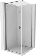 Mexen Mist-B cabine de douche pivotante 95 x 95 cm, transparent, métal noir - 8A2T-095-095-95-00