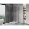 Mexen Mist-B cabine de douche pivotante 75 x 75 cm, transparent, nickel brossé - 8A2T-075-075-97-00