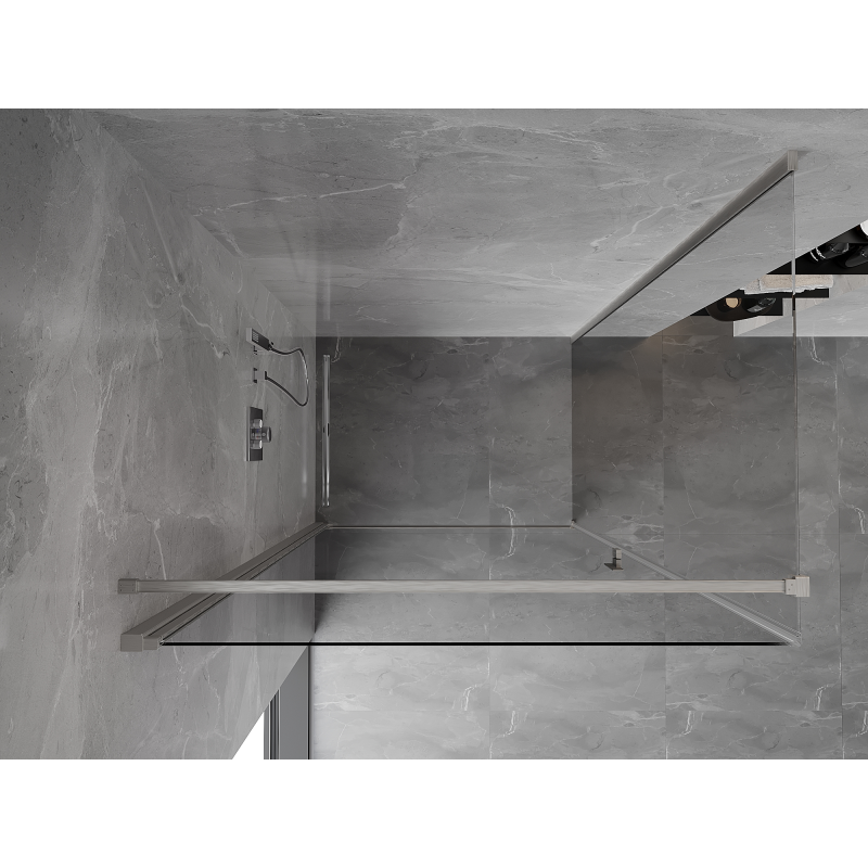 Mexen Mist-B cabine de douche pivotante 80 x 85 cm, transparent, nickel brossé - 8A2T-080-085-97-00