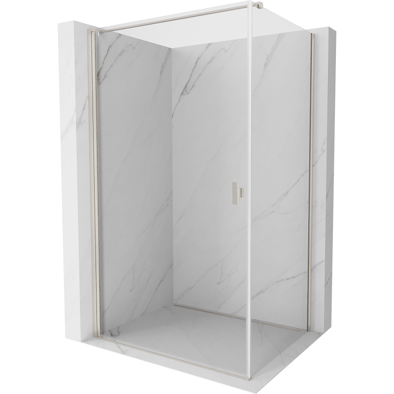 Mexen Mist-B cabine de douche pivotante 70 x 90 cm, transparent, nickel brossé - 8A2T-070-090-97-00