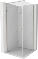 Mexen Mist-B cabine de douche pivotante 90 x 90 cm, transparent, nickel brossé - 8A2T-090-090-97-00