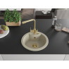 Mexen Diego évier de cuisine en granit 1 bac avec robinet Duero, beige - 6512-69-671600-50