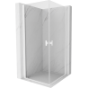 Mexen Mist-B Cabine de douche duo pivotante 70 x 70 cm, transparente, blanche - 8A2-070-070-20-00