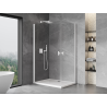 Mexen Mist-B Duo cabine de douche à charnière 75 x 70 cm, transparent, blanc - 8A2-075-070-20-00
