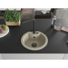 Mexen Diego évier en granit 1 bac avec robinet de cuisine Duero, beige - 6512-69-671600-70