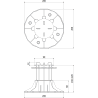 Mexen UniC support de terrasse réglable pour dalles 140-220 mm - C9902-140-220