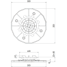 Mexen UniC support de terrasse réglable auto-nivelant pour dalles 25-30 mm - C9903-025-030