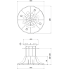 Mexen UniC support de terrasse réglable auto-nivelant pour dalles 150-230 mm - C9903-150-230