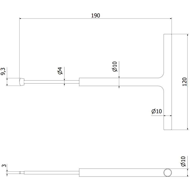Mexen Uni Clé pour le réglage du support auto-nivelant - C9907-06