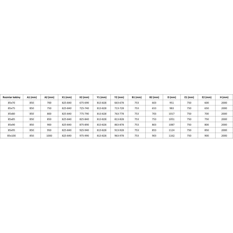 Mexen Mist-B Duo cabine de douche pivotante 85 x 80 cm, transparent, blanc - 8A2-085-080-20-00