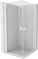 Mexen Mist-B Duo cabine de douche pivotante 95 x 95 cm, transparent, blanc - 8A2-095-095-20-00