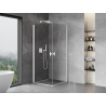 Mexen Mist-B Duo cabine de douche pivotante 100 x 100 cm, transparent, blanc - 8A2-100-100-20-00
