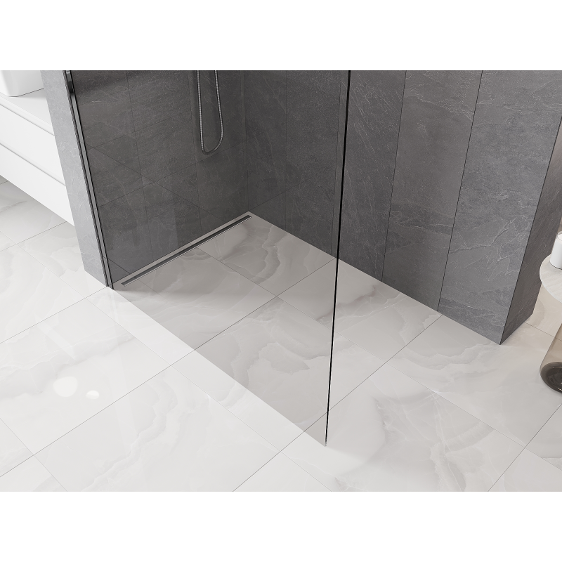 Mexen Kioto-P L paroi de douche Walk-in 100 x 200 cm, transparent 8 mm, chrome - 800-100-103-01-00-P