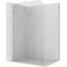Mexen Kioto-P L paroi de douche Walk-in 80 x 200 cm, transparent 8 mm, blanc - 800-080-103-20-00-P