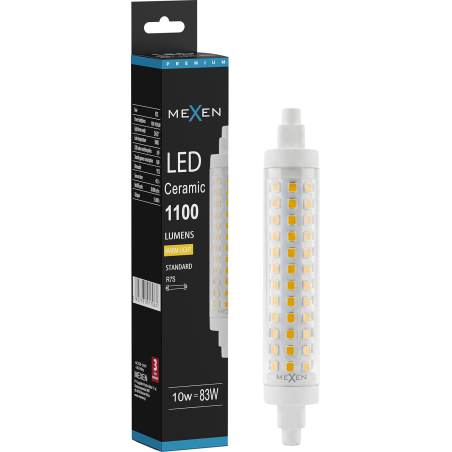 Mexen Vega Ampoule LED dimmable R7S, 10W, Chaud - 3000K, 1100 lm - L125-R7S-1030-02
