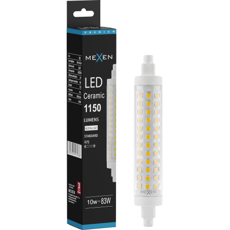 Mexen Vega Ampoule LED dimmable R7S, 10W, Neutre - 4000K, 1150 lm - L125-R7S-1040-02