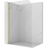 Mexen Kioto-P L paroi de douche Walk-in 70 x 200 cm, transparent 8 mm, or - 800-070-103-50-00-P