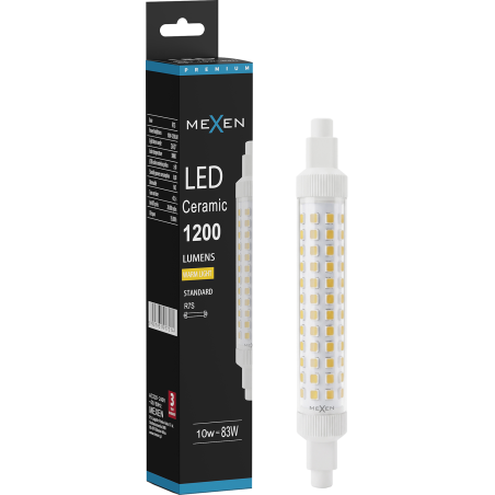 Mexen Vega Ampoule LED R7S, 10W, Chaude - 3000K, 1200 lm - L126-R7S-1030-02